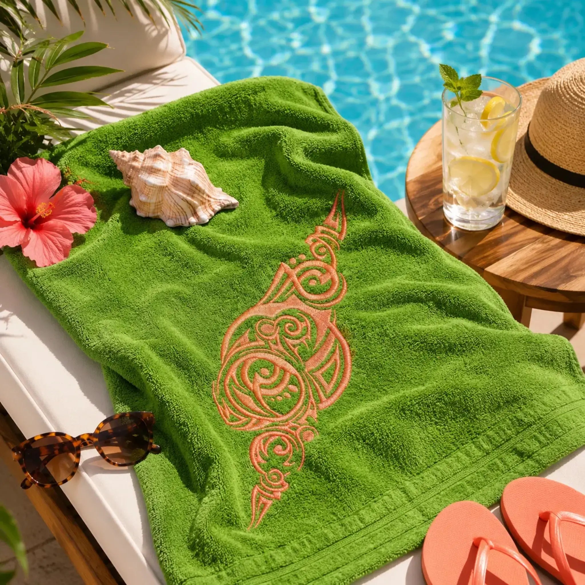 Stickdatei Muschel Tribal – 3 Größen für Sommer & Meer | stiXXie
