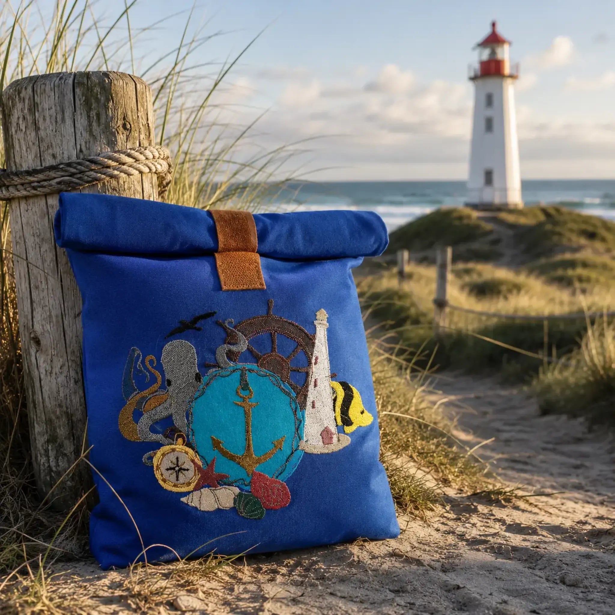 Stickdatei Maritim Nautical – Vintage-Style mit Teilapplikation | stiXXie