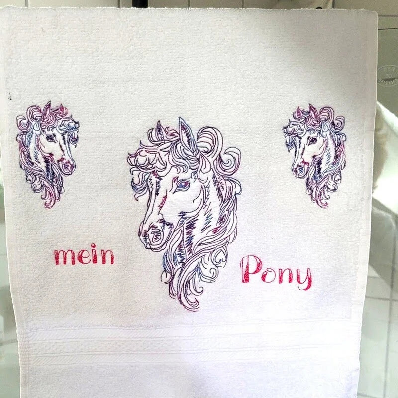 Pferdekopf Stickdatei Fantasie – Edles Pferd-Motiv