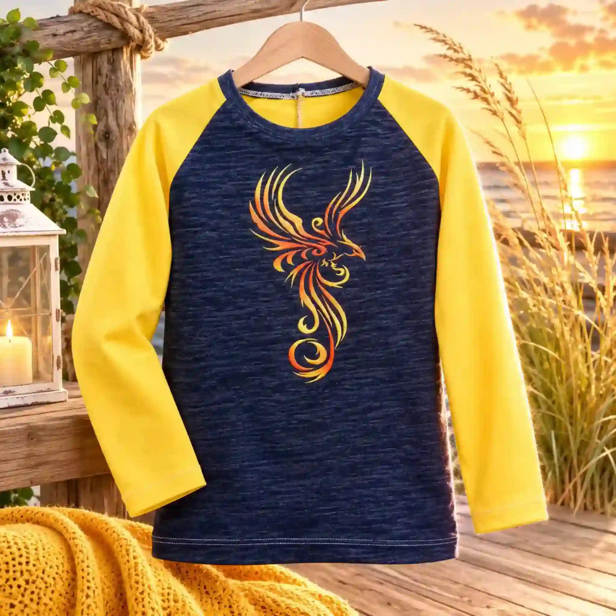 Stickdatei Phoenix Cyrill Tribal – Majestätischer Feuervogel