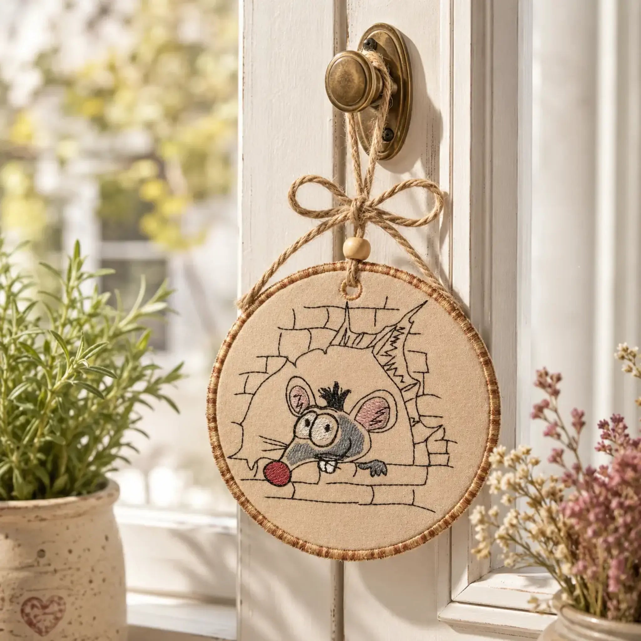 Stickdatei Ratte im Loch