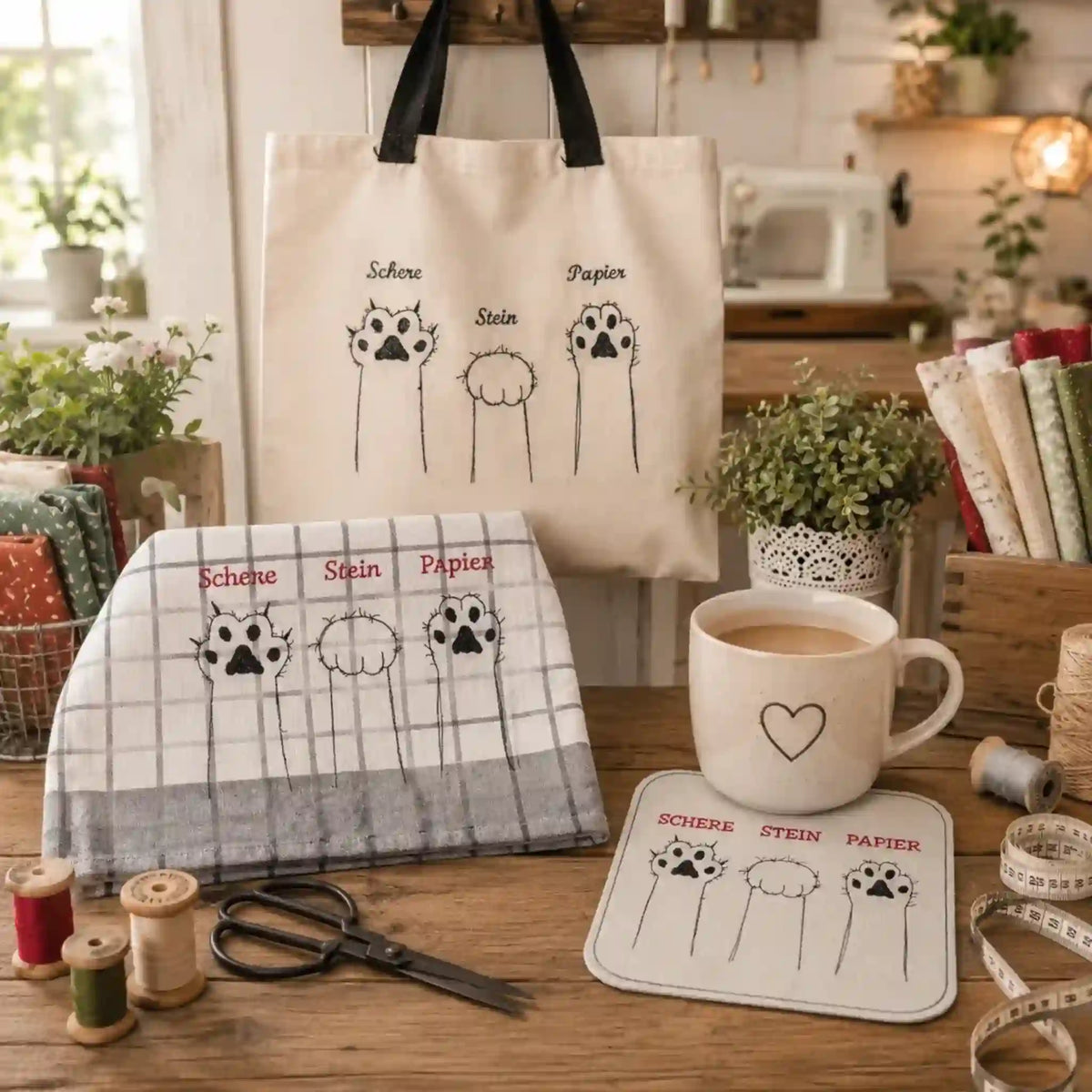 Stickdatei Schere Stein Papier