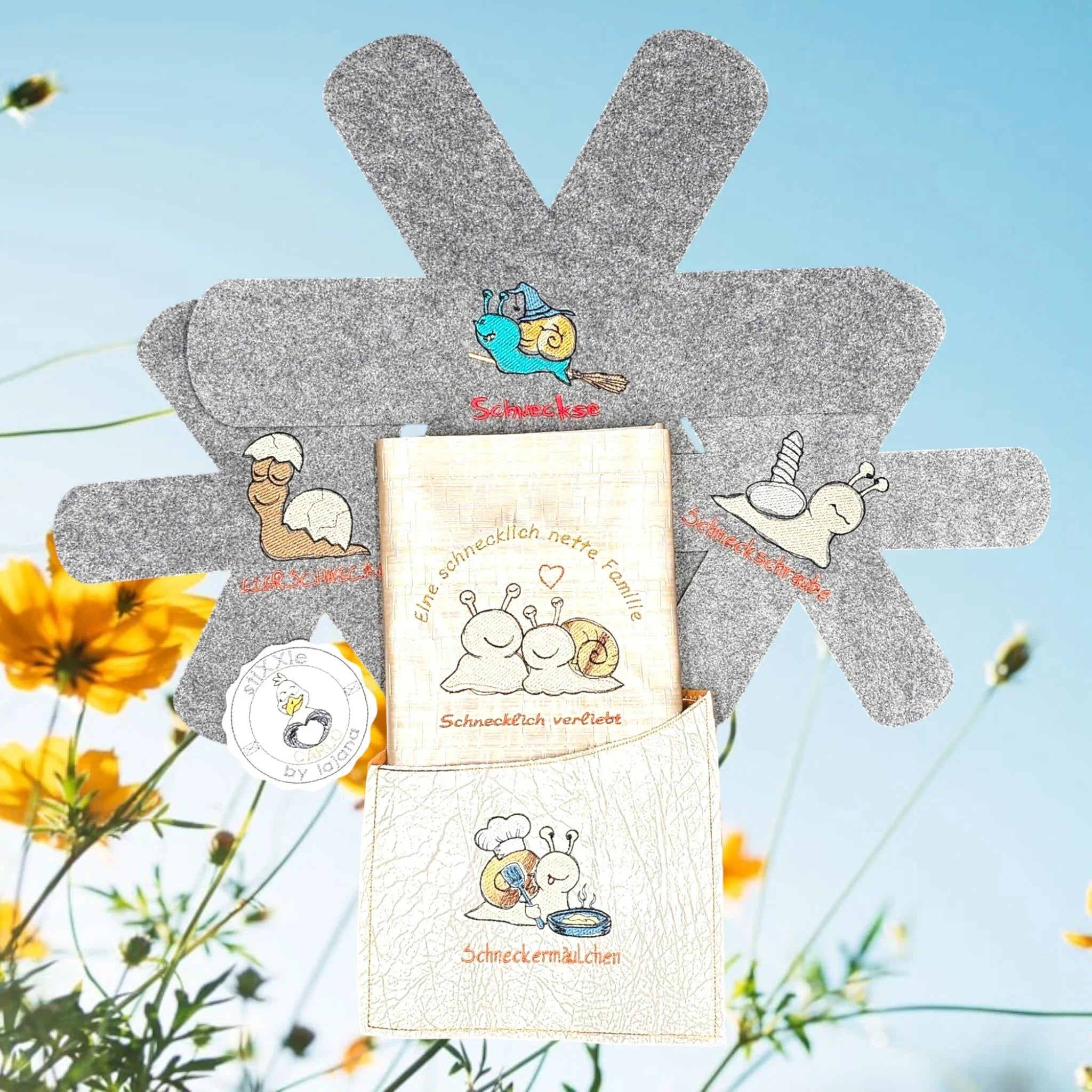 Stickdatei Schnecken Vol. 2