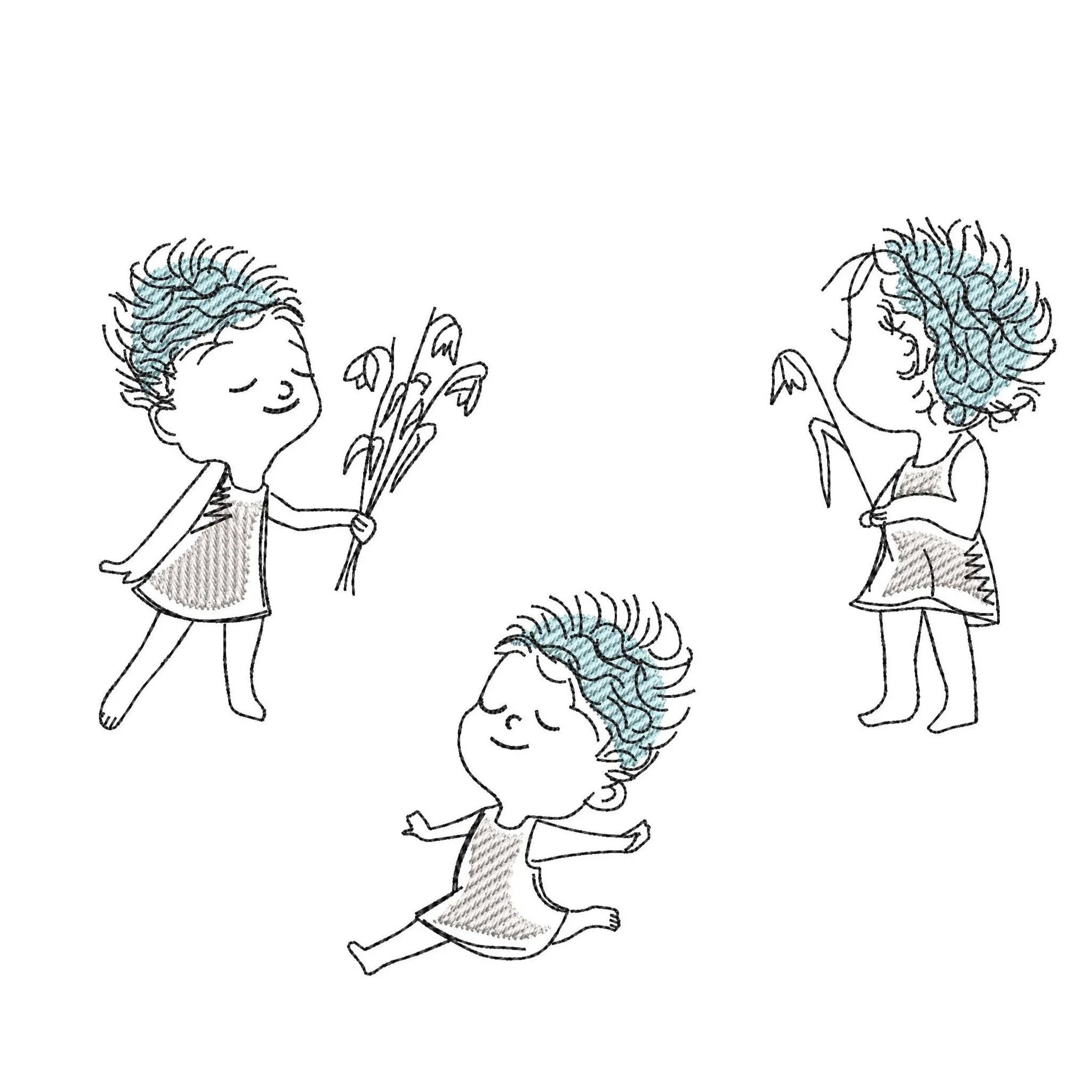 ITH Stickdatei Schneeflocken