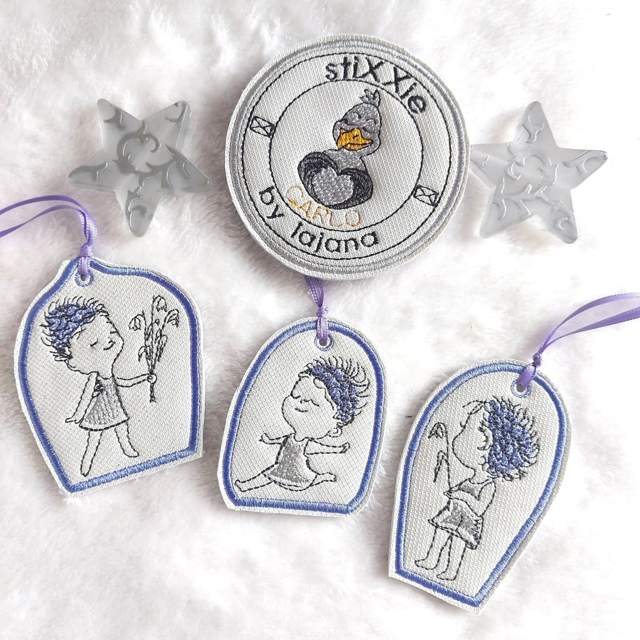 ITH Stickdatei Schneeflocken