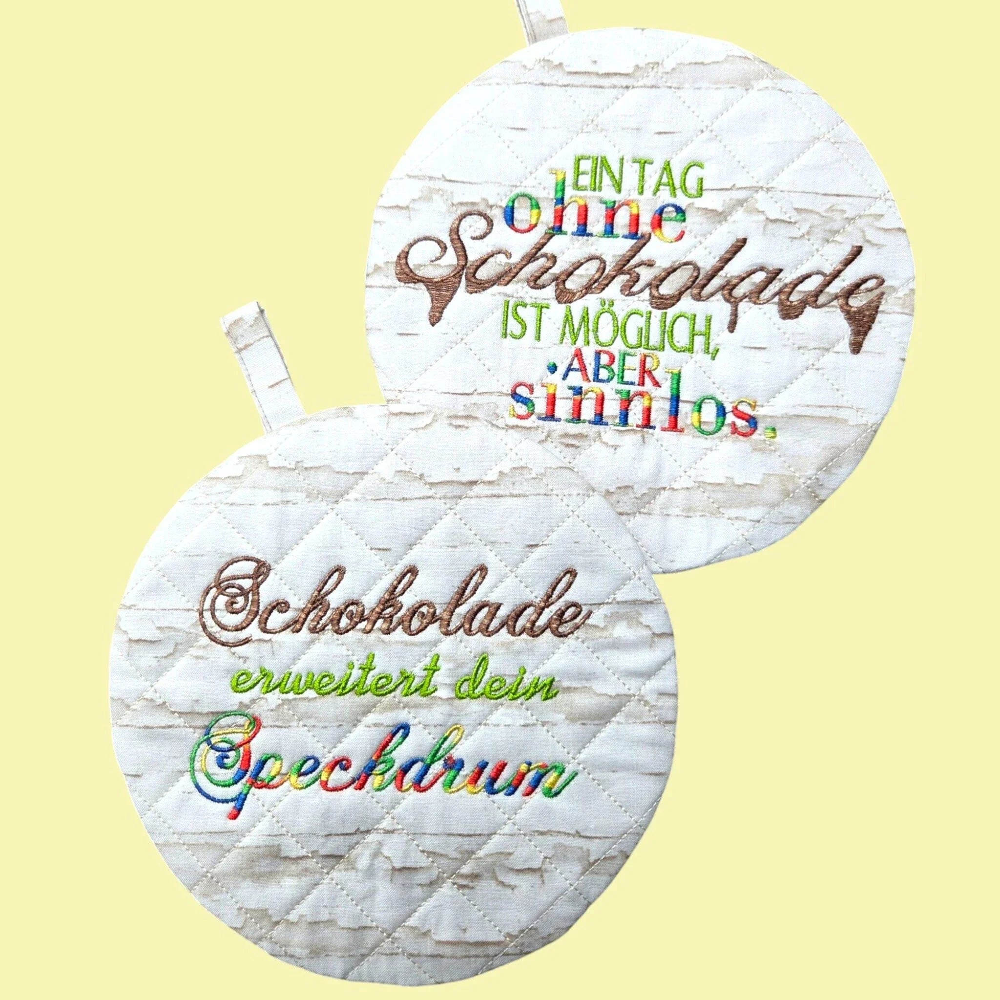 Schokoladen-Sprüche Stickdatei Mega Set | stiXXie