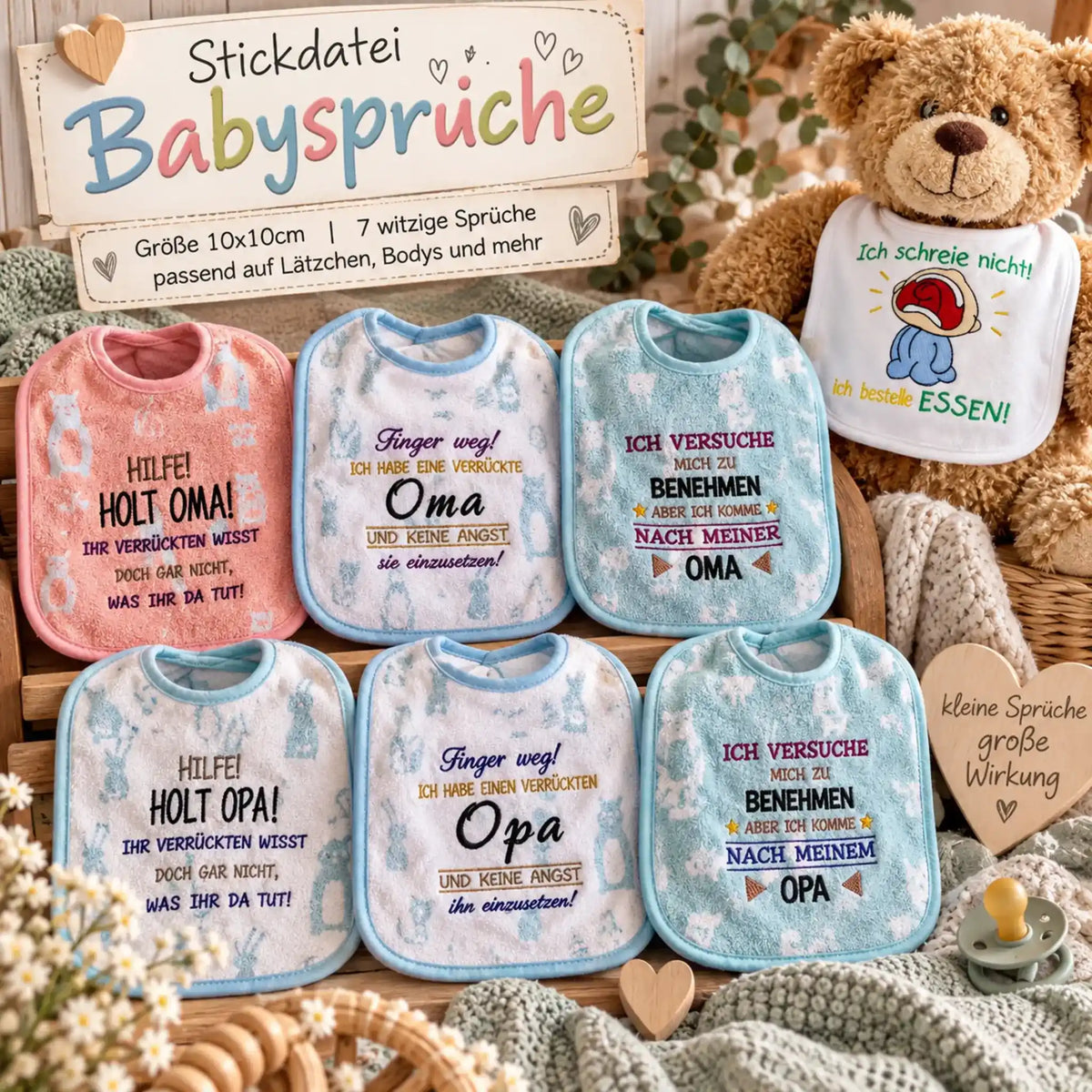 Stickdatei Babysprüche 👶