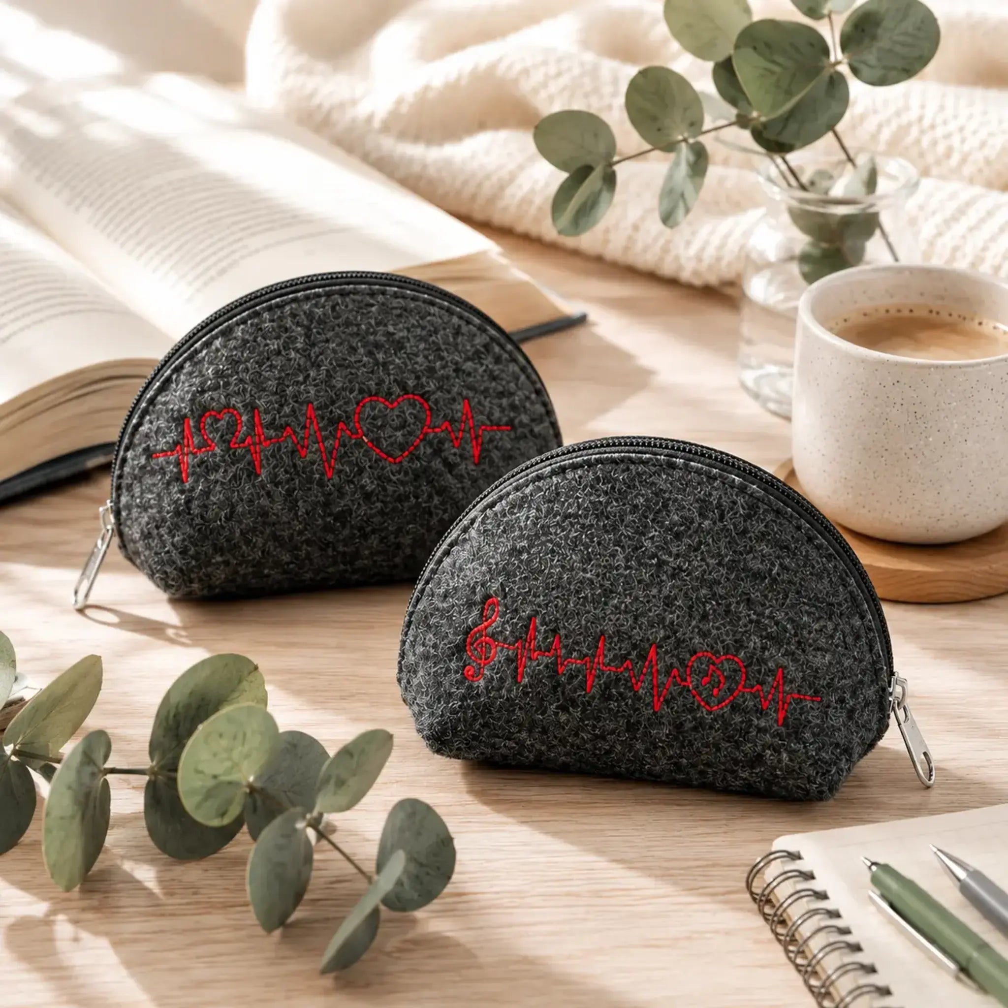 Stickdatei EKG Linien Set