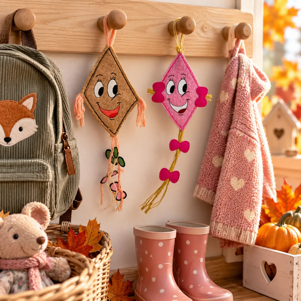 ITH Stickdatei Set Herbstdrachen - ITH, Applikation, Doodlestick