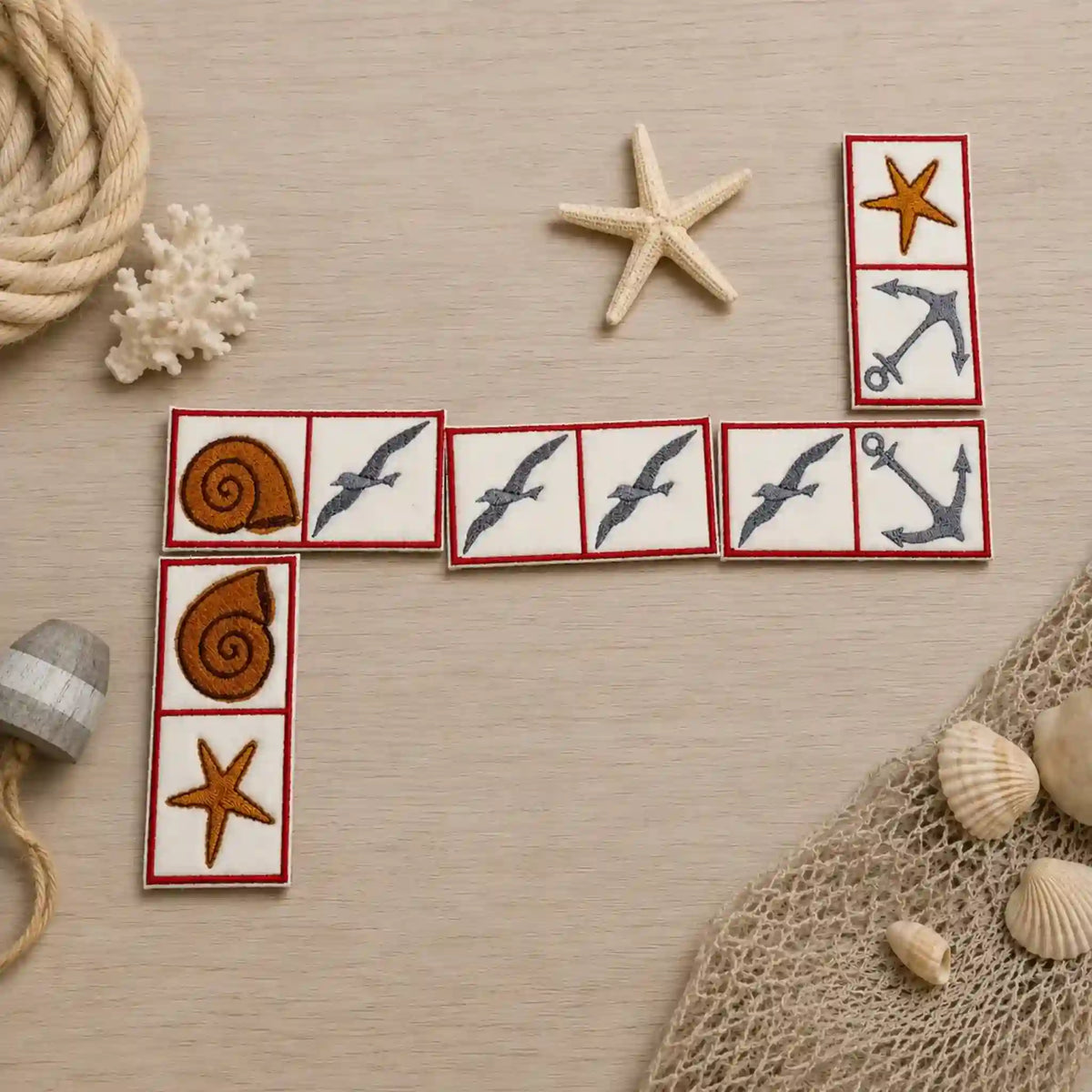 Stickdatei Nautical Solos im Vintagestyle Set – 12 Motive