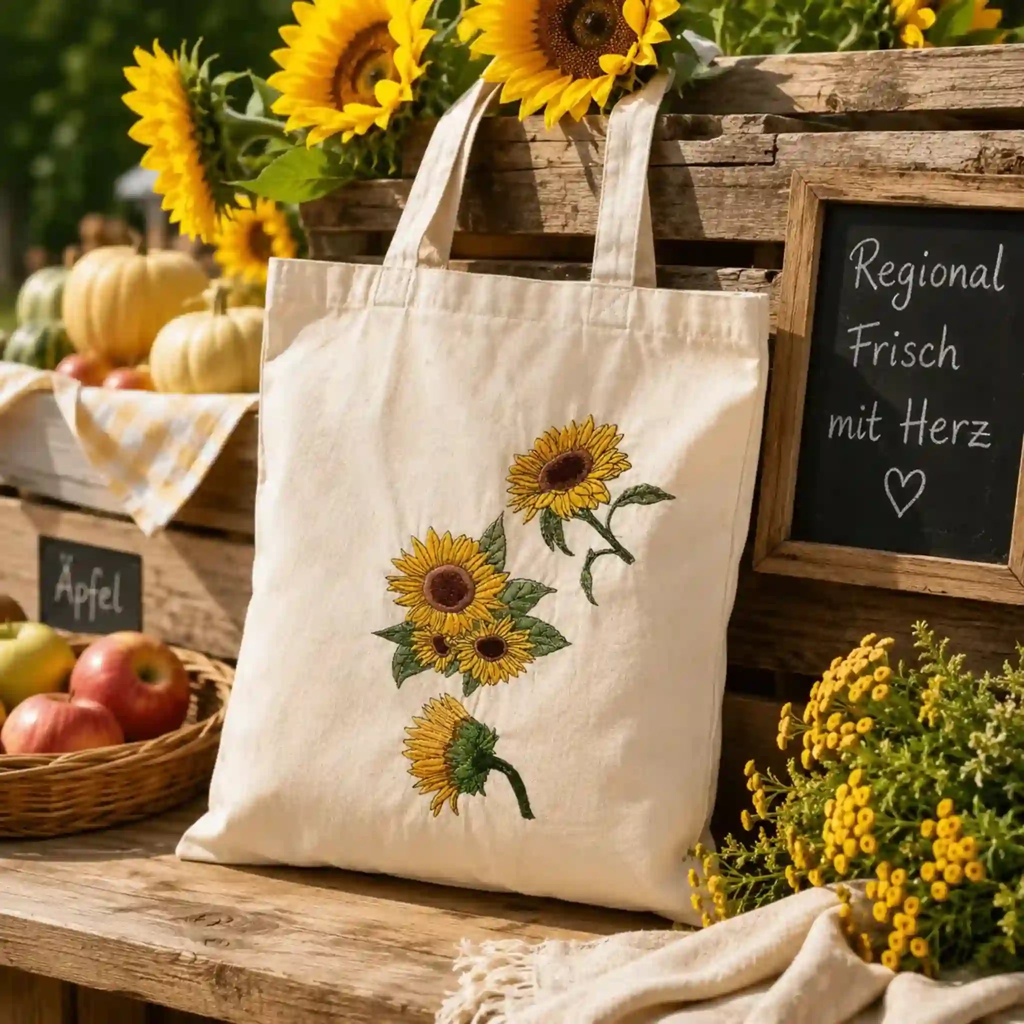 Stickdatei Blumen Sonnenblumen