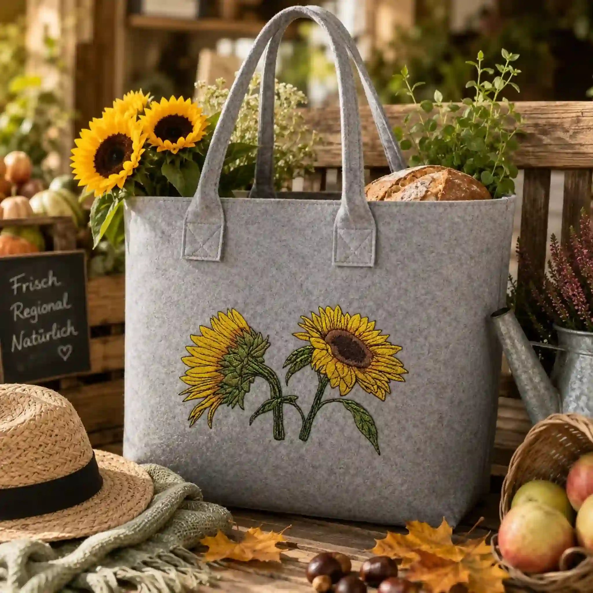 Stickdatei Blumen Sonnenblumen