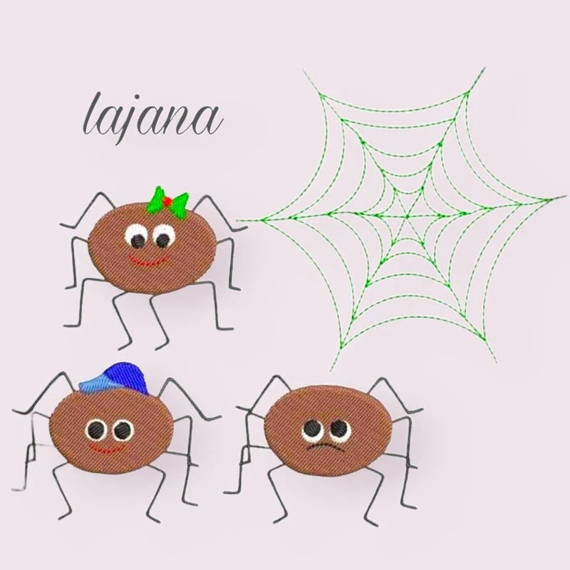 Stickdatei Spinnen Familie von stiXXie by lajana