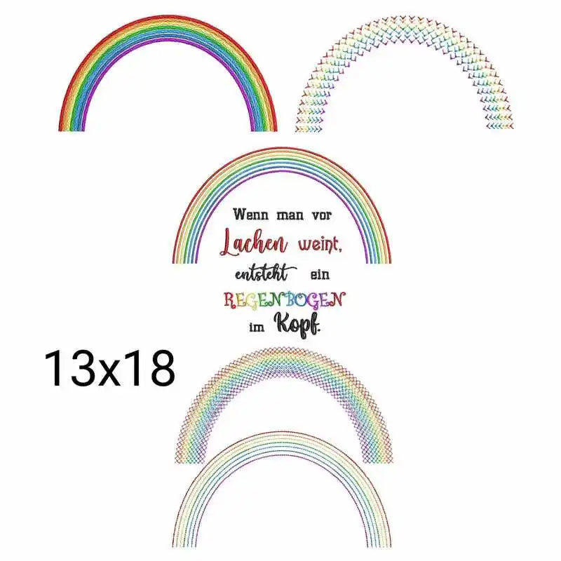 Stickdatei Spruch Regenbogen von stiXXie by lajana