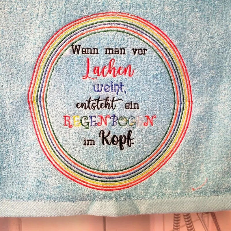 Stickdatei Spruch Regenbogen von stiXXie by lajana