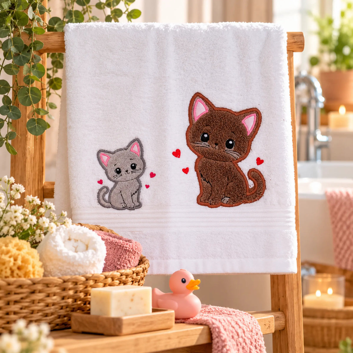 Stickdatei Süße Katze - Applikation