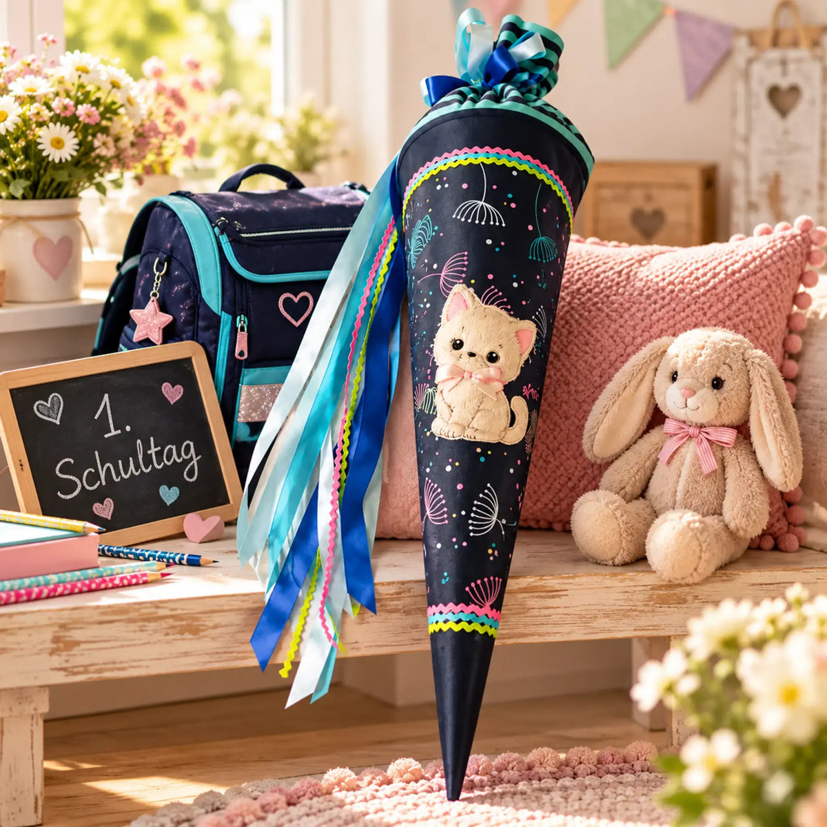 Stickdatei Süße Katze - Applikation
