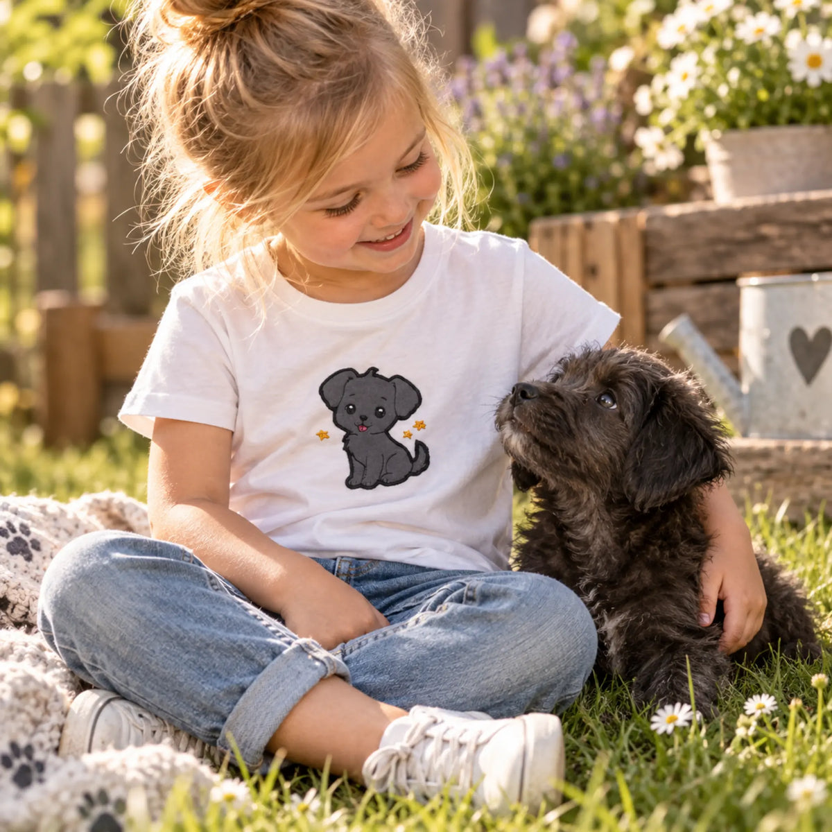 Stickdatei Süßer Hund - Applikation
