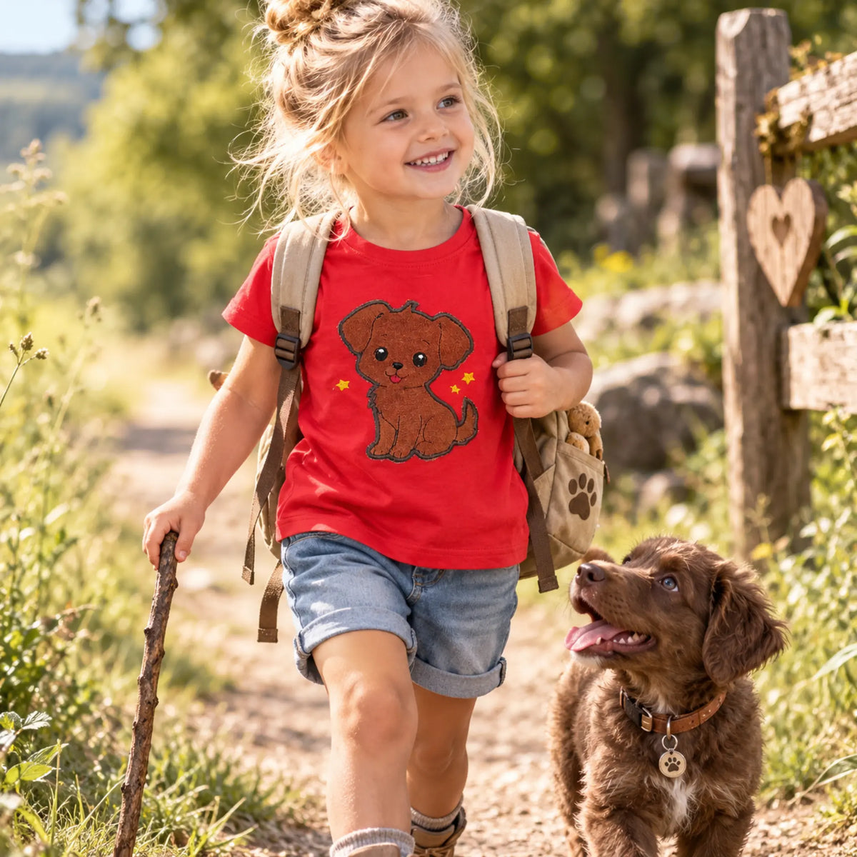 Stickdatei Süßer Hund - Applikation