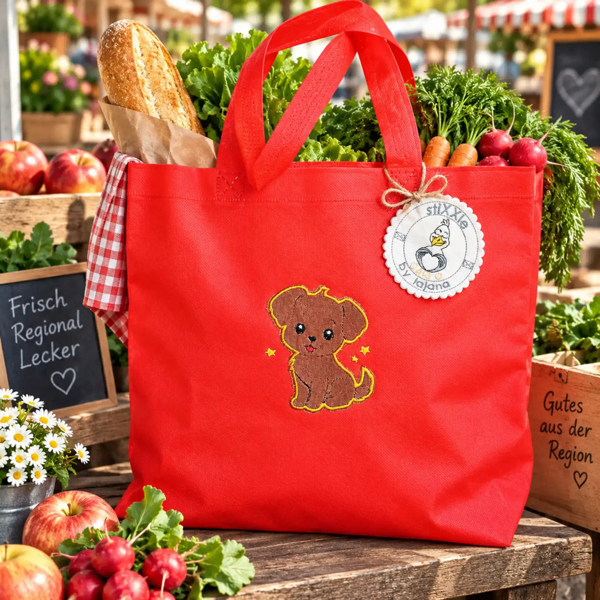Stickdatei Süßer Hund - Applikation