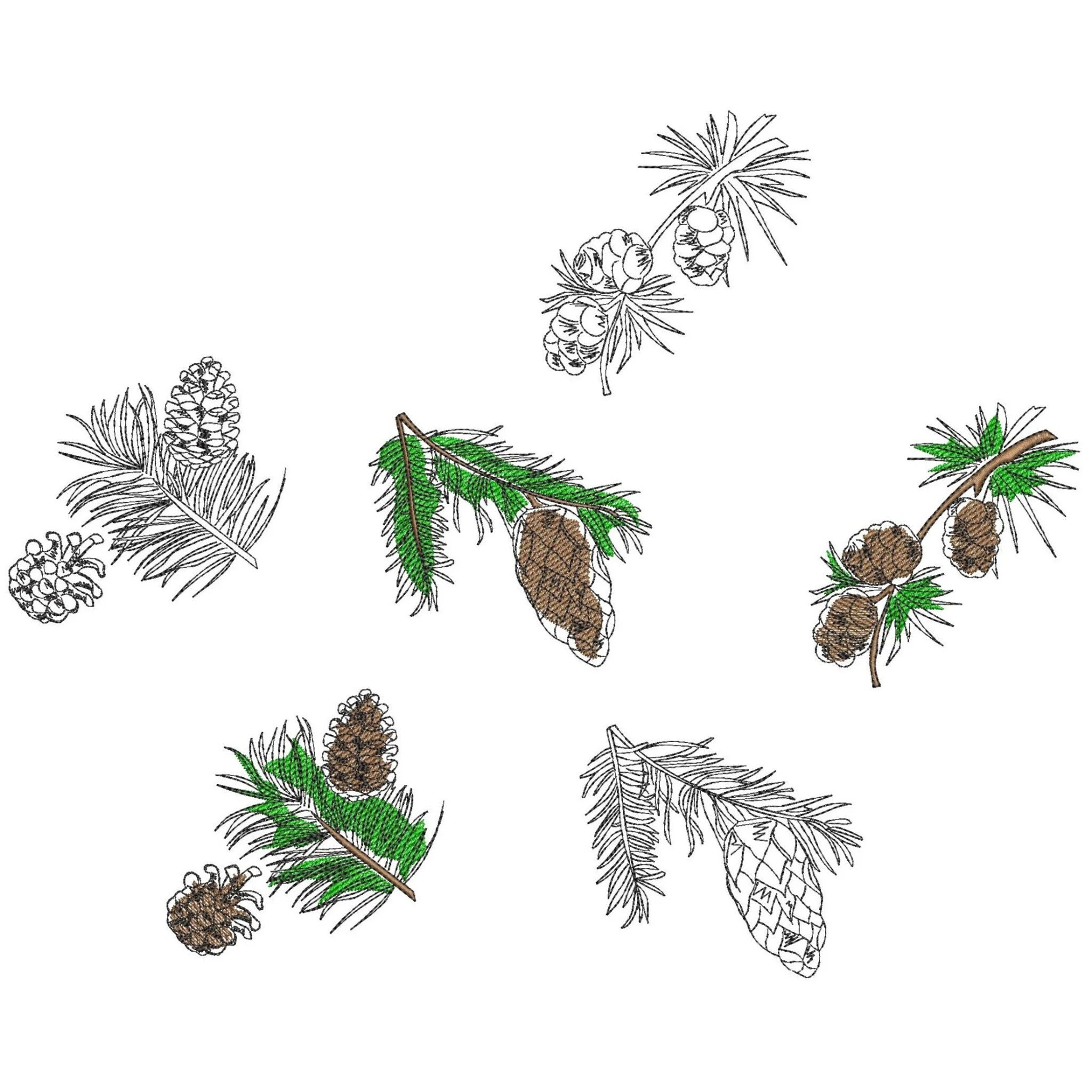 Stickdatei Tannenzapfen
