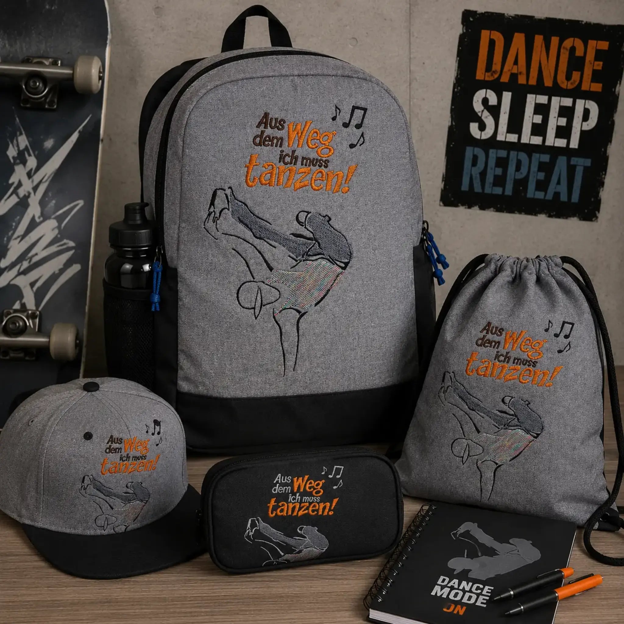 Stickdatei Tanzen mit Sprüchen 💃 – Mega Set Dancers mit 15 Motiven
