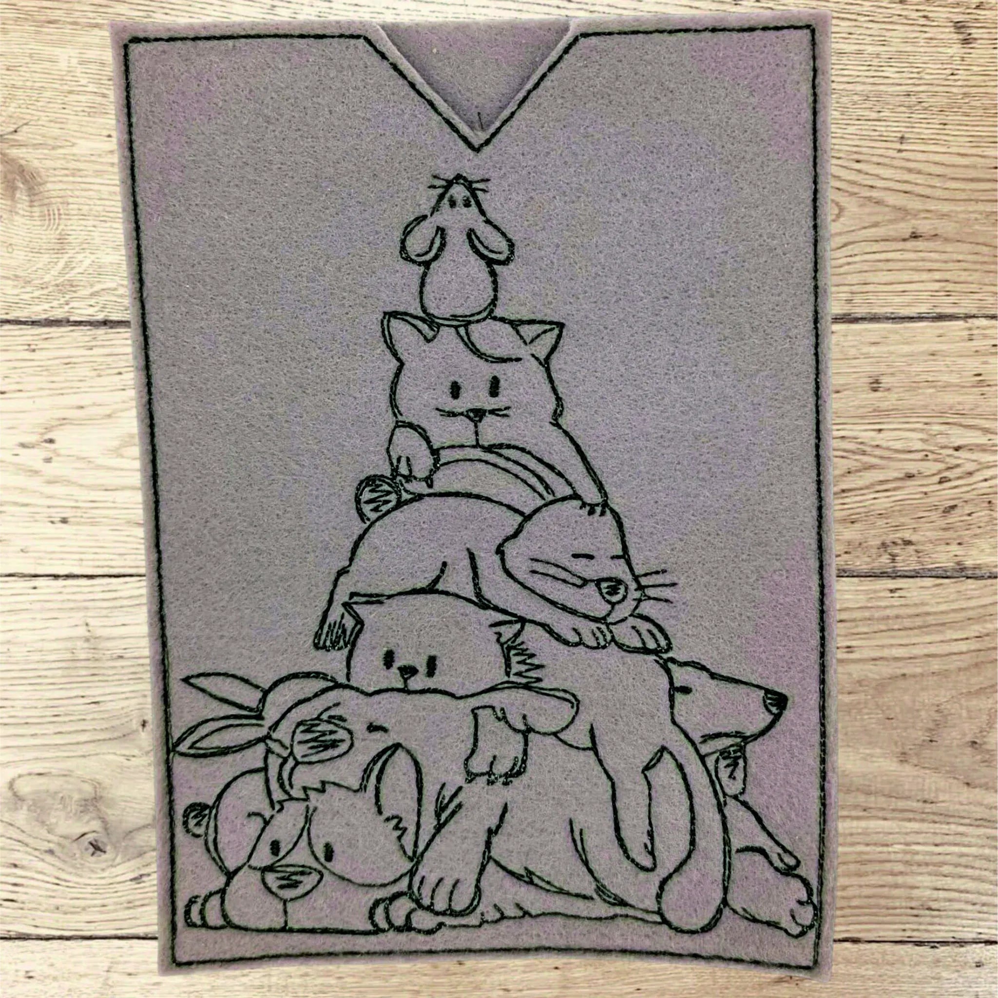 ITH Stickdatei Tierische Weihnachten