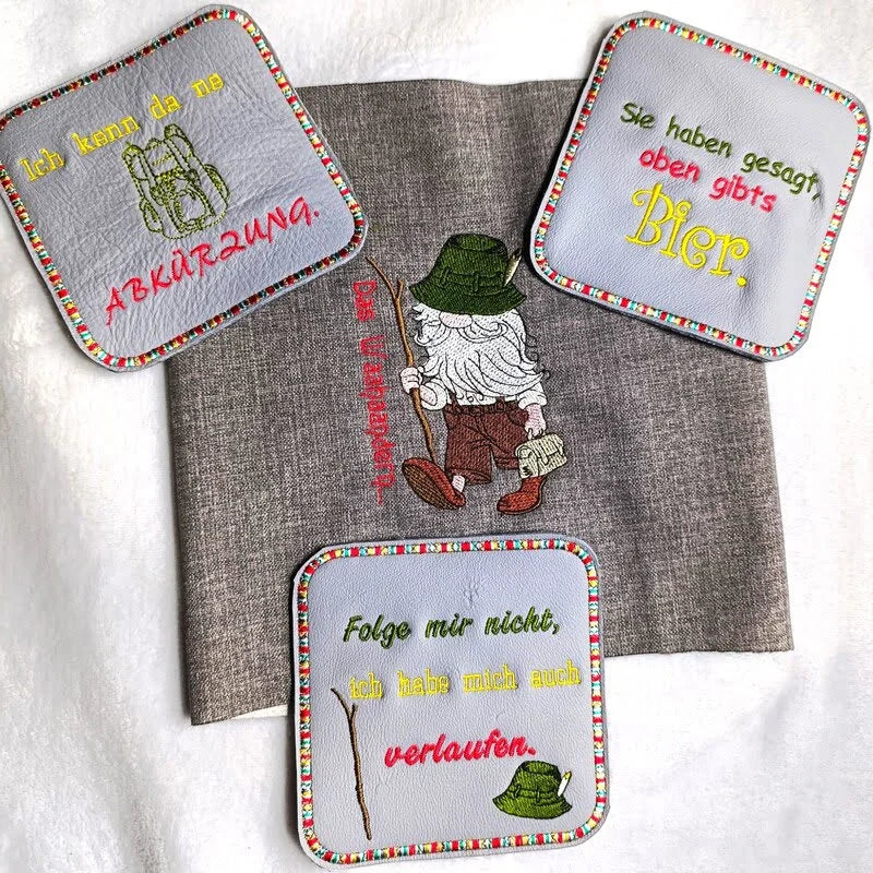 Stickdatei Wandersprüche mit Motiven