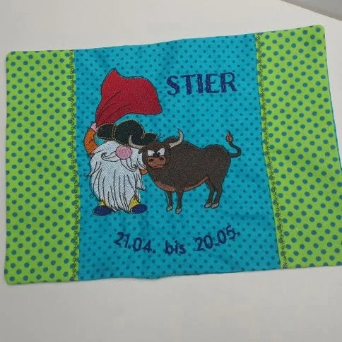 Stickdatei Wichtel Sternzeichen Stier von stiXXie by lajana