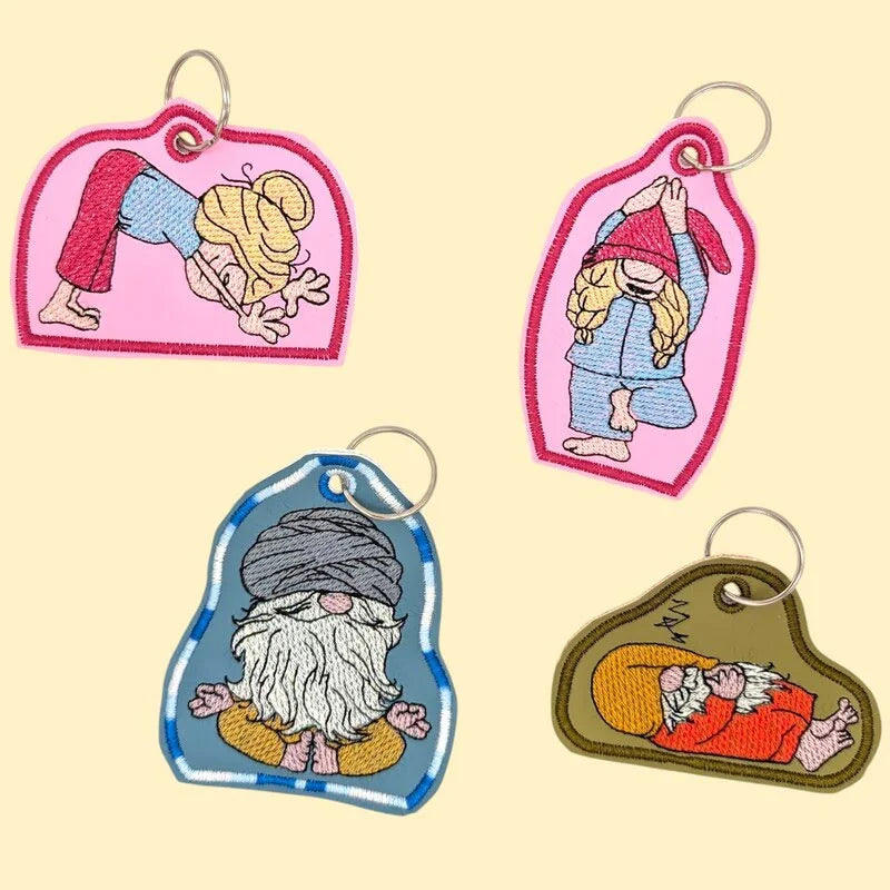 ITH Stickdatei Wichtel Yoga brav