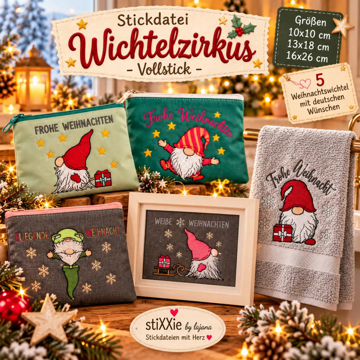 Stickdatei Weihnachtswichtel