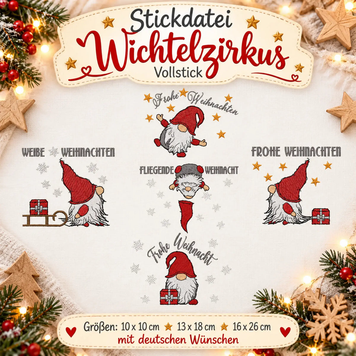 Stickdatei Weihnachtswichtel