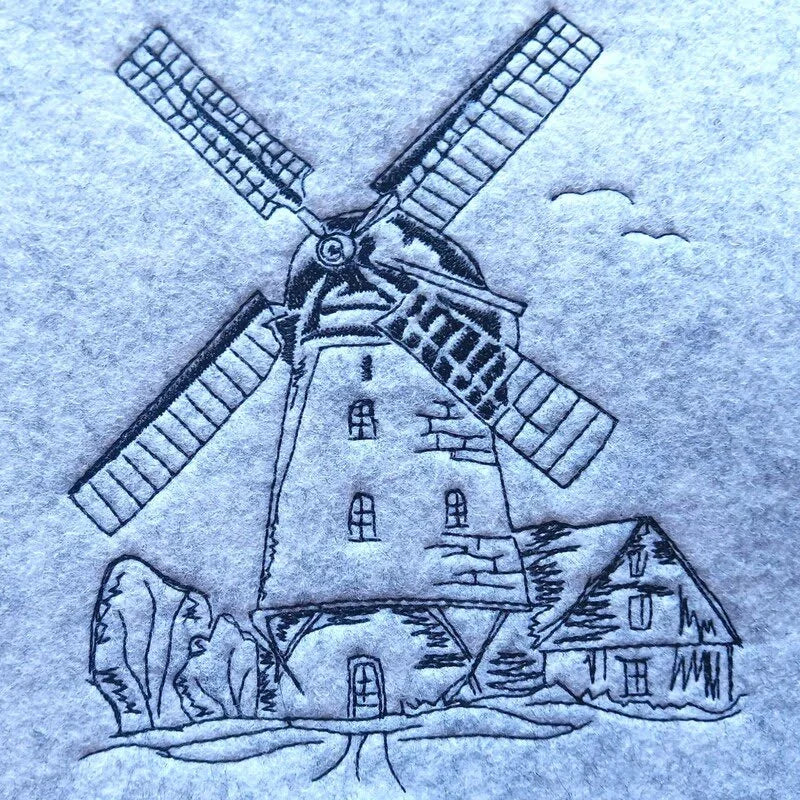 Stickdatei Windmühle