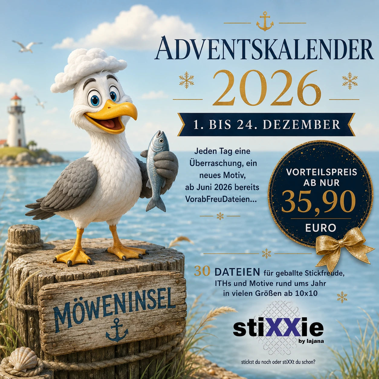 Stickdateien Adventskalender 2026 – Exklusive Überraschungen