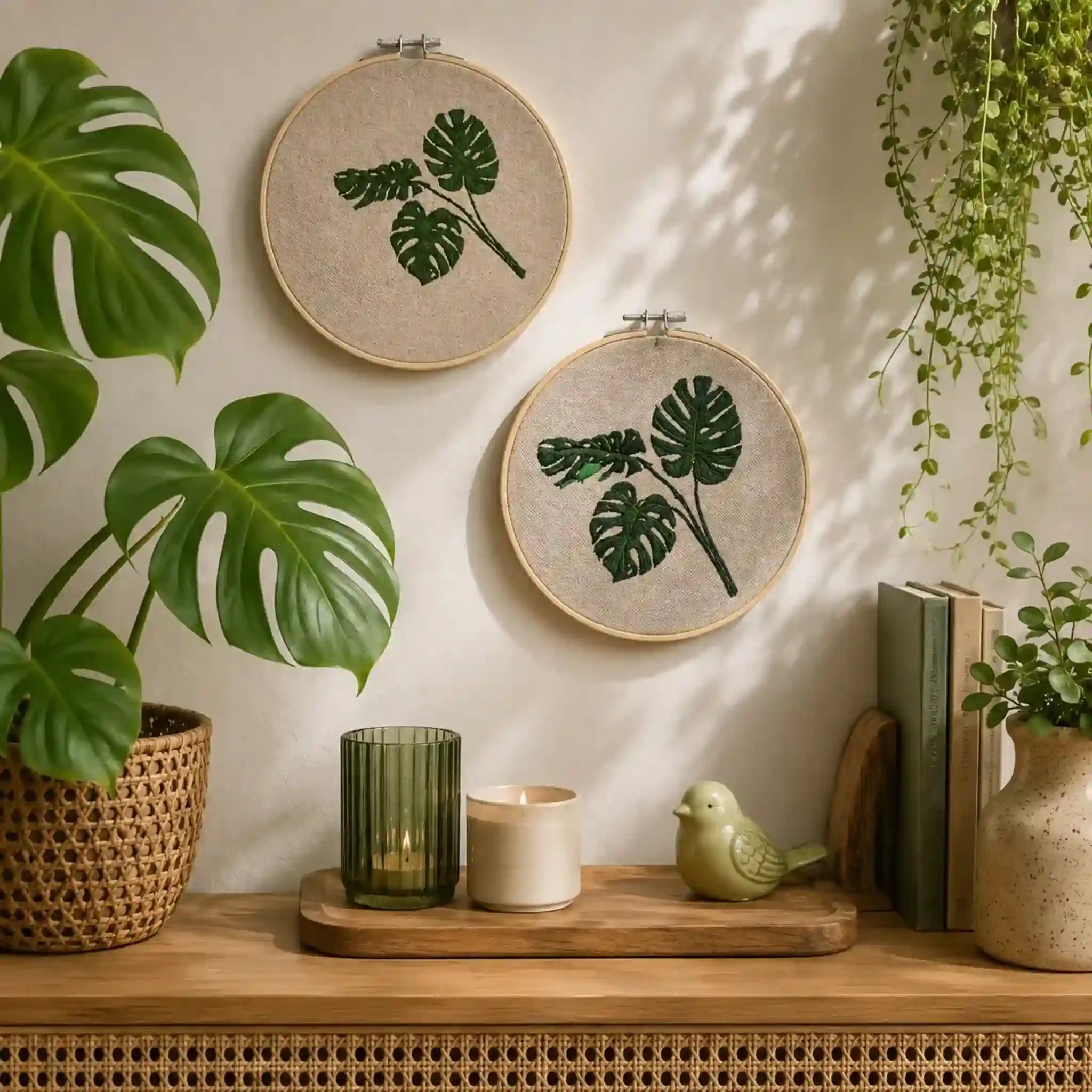 Stickdatei Monstera Blumen Blatt