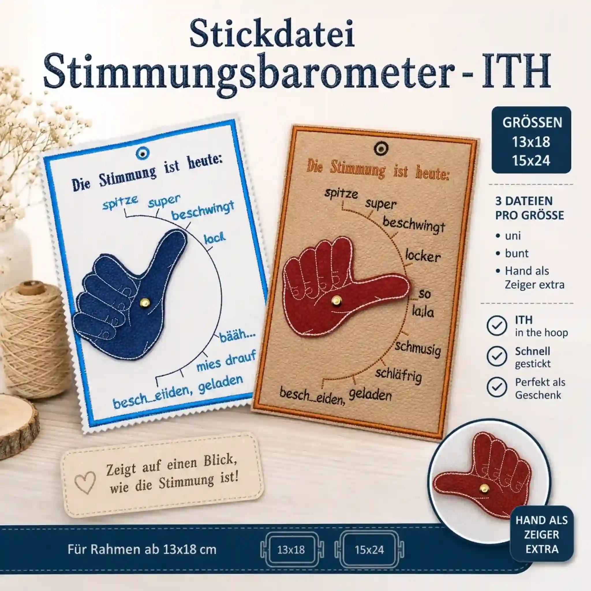 ITH Stickdatei Stimmungsbarometer