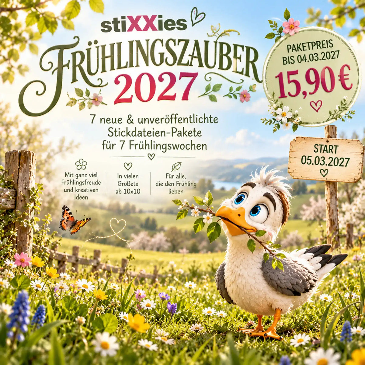 Stickdateien Fruehlingszauber 2027