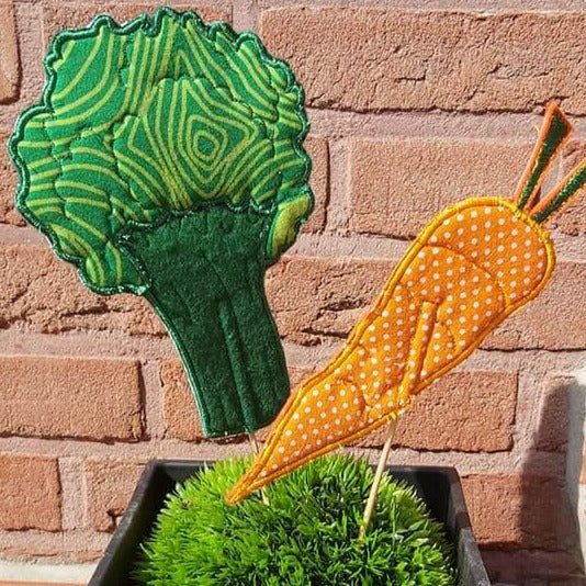 ITH Stickdatei Stabfiguren Gemüse 10-teilig von stiXXie by lajana