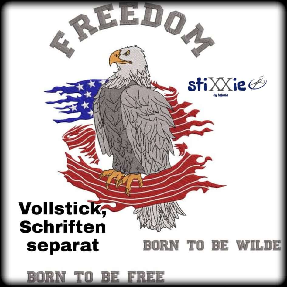 Stickdatei Adler USA Freedom Set von stiXXie by lajana