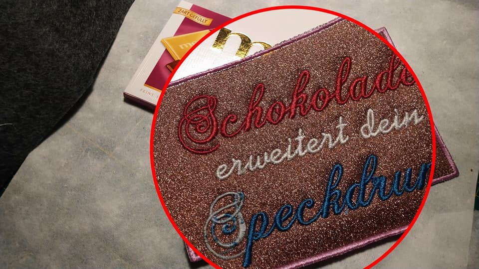 Stickdatei Sprüche Schokolade Mega Set von stiXXie by lajana