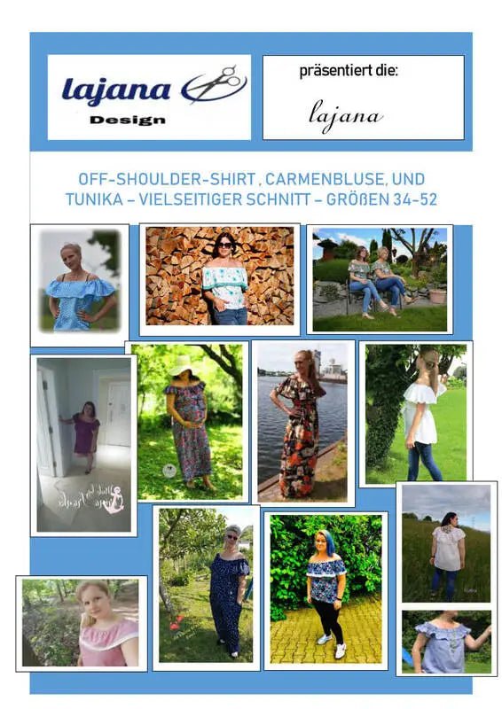 Carmenbluse Schnittmuster E-Book lajana Off-Shoulder-Shirt von stiXXie by lajana