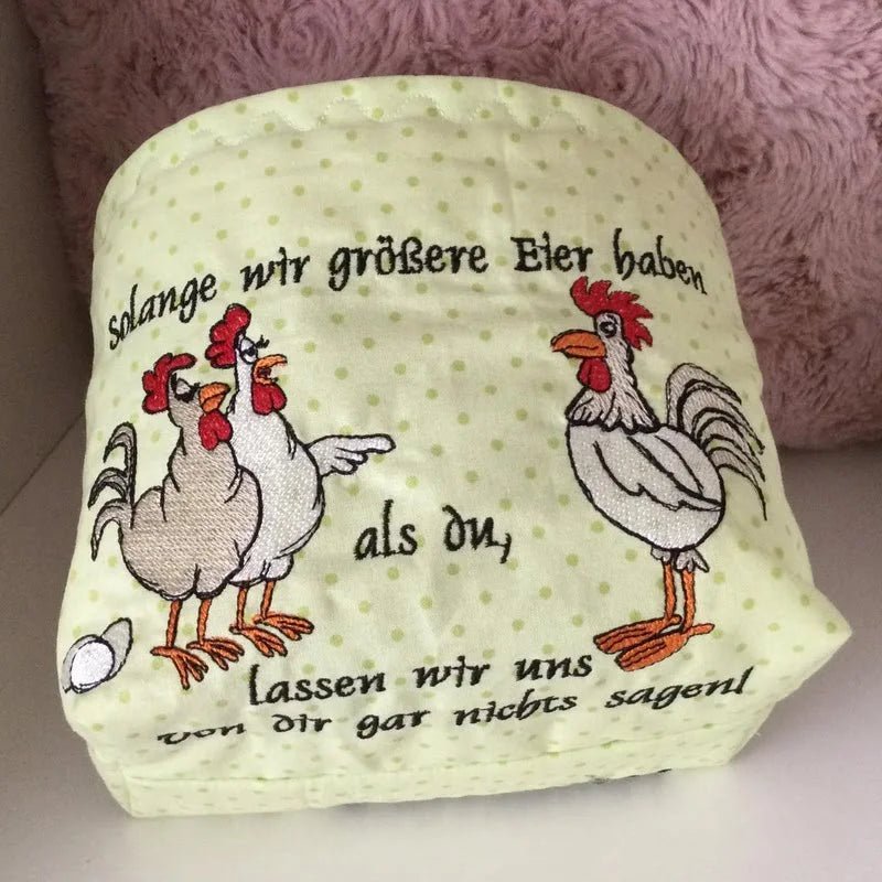 Stickdatei Hühnerbande mit frechen Sprüchen von stiXXie by lajana
