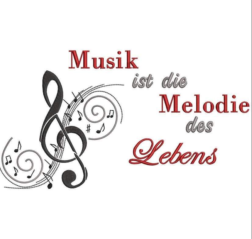 Stickdatei Sprüche Musik Notenschlüssel von stiXXie by lajana