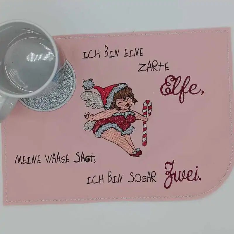 Stickdatei Zarte Elfe mit Spruch von stiXXie by lajana