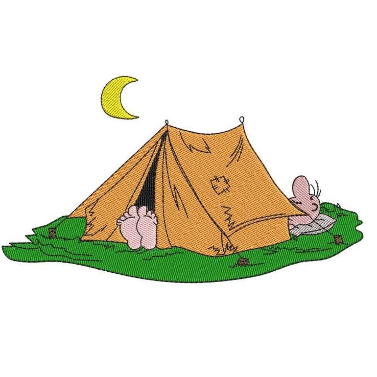 Stickdatei Camping Zelt von stiXXie by lajana