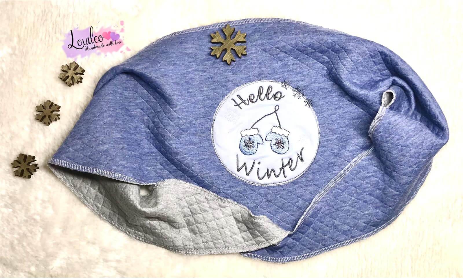 Stickdatei DoodleAppli Hello Winter von stiXXie by lajana