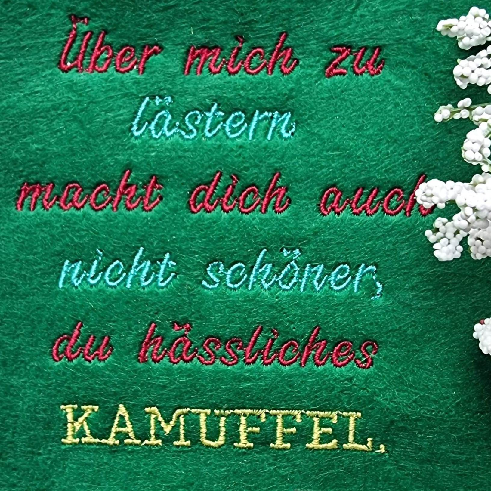 Stickdatei Sprüche Spruch Kamuffel von stiXXie by lajana